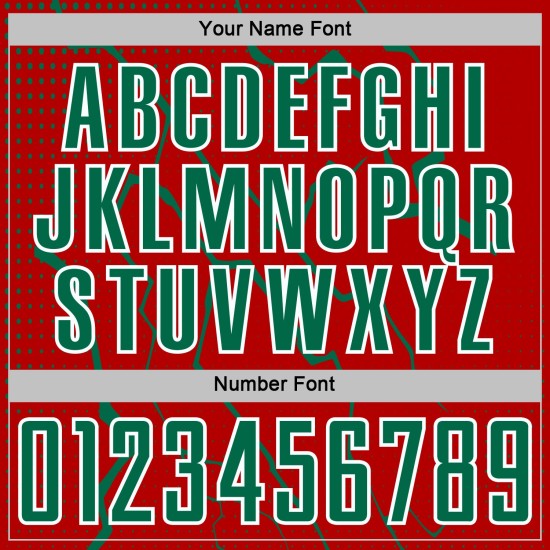 Red Sports Lightning Uniform Custom Kelly Jersey Soccer Green-White Sublimation