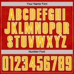 Sublimation Uniform Red Geometric Jersey Shape Soccer Gold-White Custom Sports