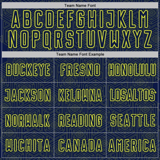 Uniform Shape Neon Geometric Sublimation Custom Sports Soccer Yellow Jersey Navy