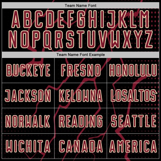 Lightning Black Soccer Uniform Jersey Sublimation Custom Sports Crimson-Cream