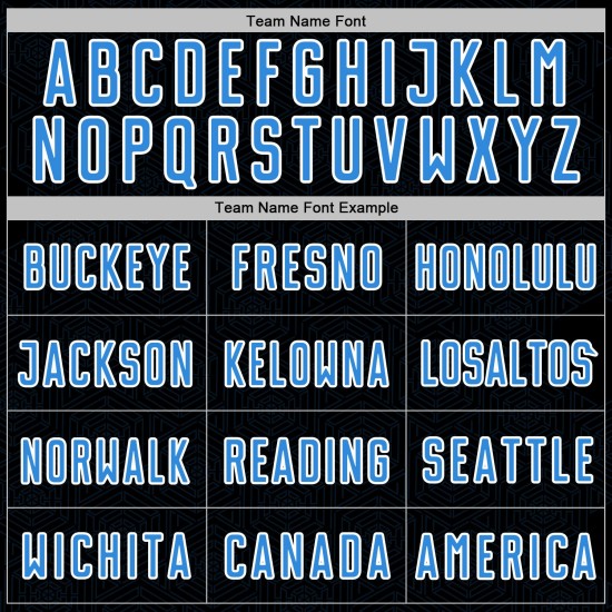 Blue-White Sublimation Powder Soccer Custom Sports Black Shape Geometric Uniform Jersey