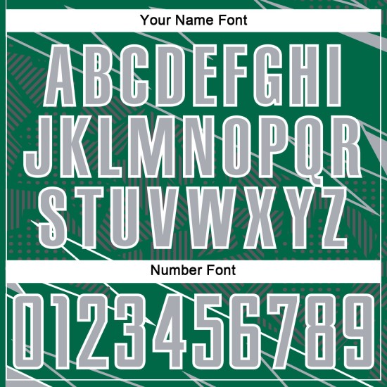 Custom Uniform Jersey Sports Sublimation Soccer Kelly Lines Gray-White Green