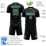 Kelly Black Jersey Sports Uniform Custom Sublimation Geometric Soccer Green-White Shape